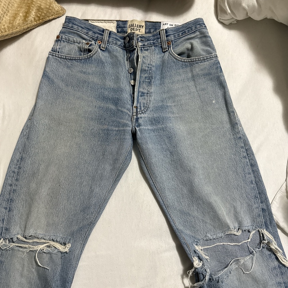 Gallery Dept Light Blue Distressed womens Jeans